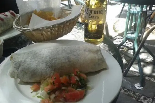 A burrito and a beer in the backyard garden of Paquito's is a perfectly reasonable way to break up an afternoon.